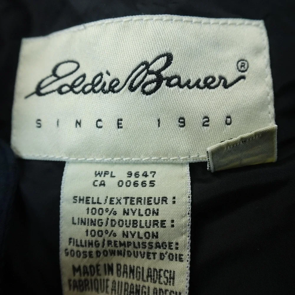 Eddie Bauer Vest Womens L Green Blackwatch Tartan Plaid Down Puffer Full Zip Top